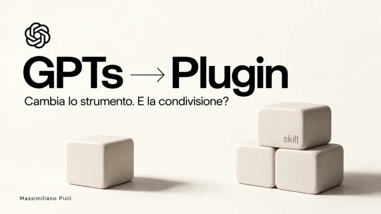 GPTs verso plugin: cambia lo strumento e la condivisione